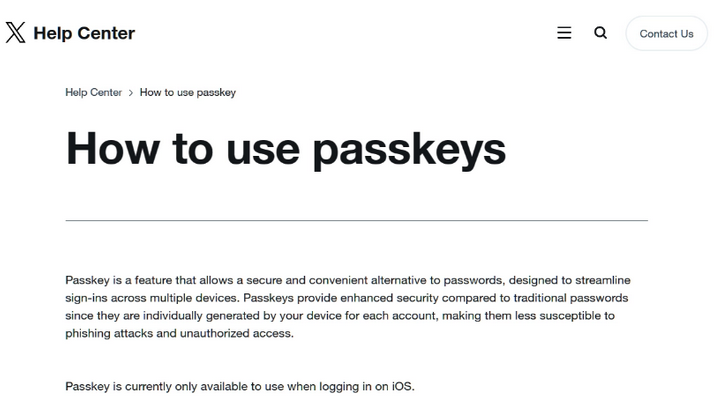 肇州苹果维修店铺分享iOS用户如何通过通行密钥(Passkey)登录 